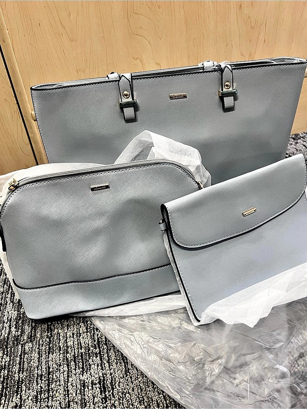 LOVEVOOK 3-Piece Handbag Set in Blue NWT
